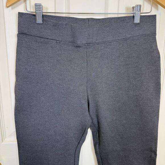 Quince Ultra-Stretch Ponte Kick Flare Pants Charcoal Medium EUC - Picture 2 of 8
